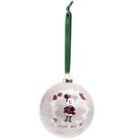 Boule de No&euml;l Disney Mickey gris &Oslash;7,5cm