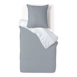 Parure de lit 1 personne 140x200cm uni &agrave; glissi&egrave;re 2 pi&egrave;ces (2 mod&egrave;les)