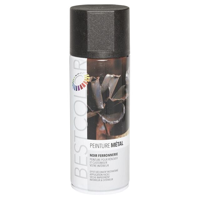 Peinture a&eacute;rosol Noir Ferronnerie 400 ml
