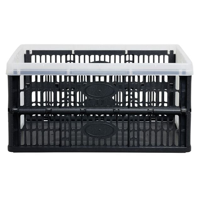 Casier pliant 32L noir et blanc