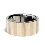 Gamelle pour chien inox et bois 750ml