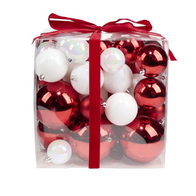 Boule de No&euml;l x58 format bo&icirc;te cadeau (2 mod&egrave;les)