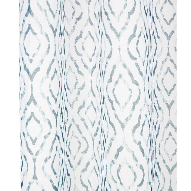 Voilage polyester 140x240cm imprim&eacute; bleu
