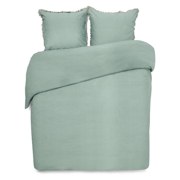 Parure de lit 2 personnes 240x220cm vert uni