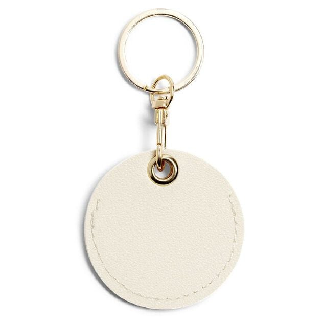 Porte cl&eacute; rond simili - 3 coloris