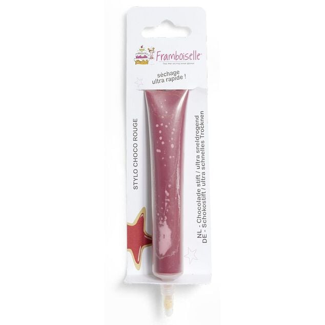 Stylo &agrave; p&acirc;tisserie choco rouge Framboiselle 25g