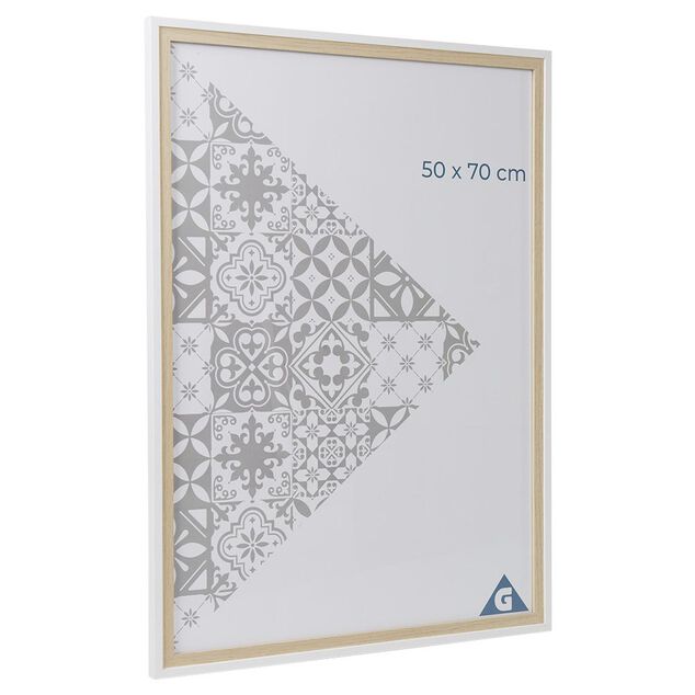 Cadre photo plastique effet bois 54x74cm pour photo 50x70cm