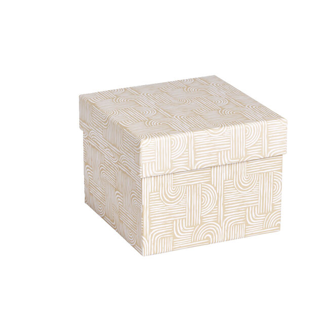 Bo&icirc;te carton d&eacute;cor&eacute;e 15x12xH15cm - 2 mod&egrave;les
