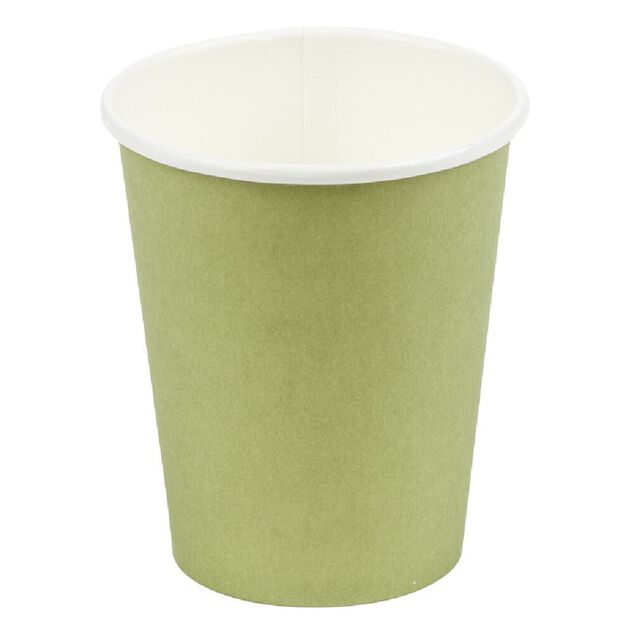 Gobelet en carton vert olive 25cl x12
