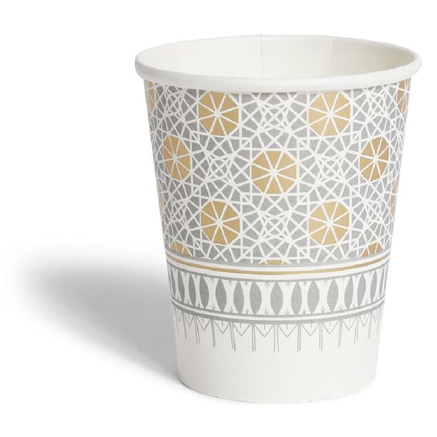 Lot de 12 gobelets en carton d&eacute;cor oriental