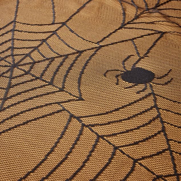 Nappe Halloween toile d'araign&eacute;e noir 132x178cm