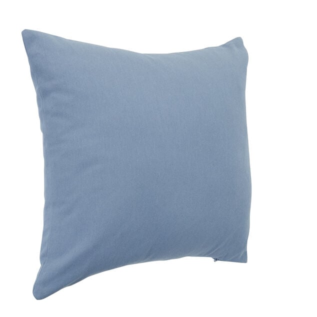 Housse de coussin carr&eacute; unie bleu clair