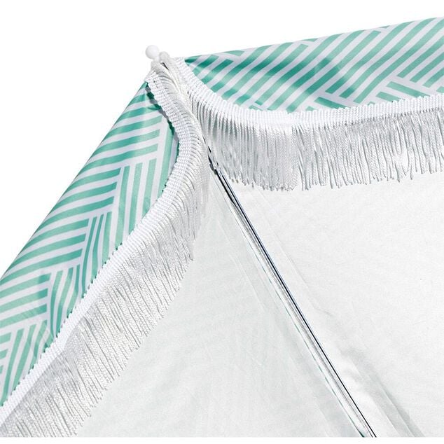 Parasol de plage &agrave; frange &Oslash;106xH80cm