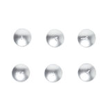 Lot de 6 bougies flottantes cire argentée Ø4,5cm