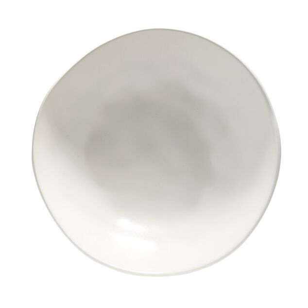 Assiette creuse forme organique c&eacute;ramique blanche &Oslash;20cm