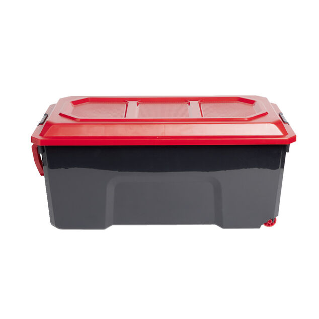 Malle rangement 75L plastique noir