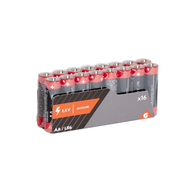 Pile alcaline LR06 type AA 1,5V x16