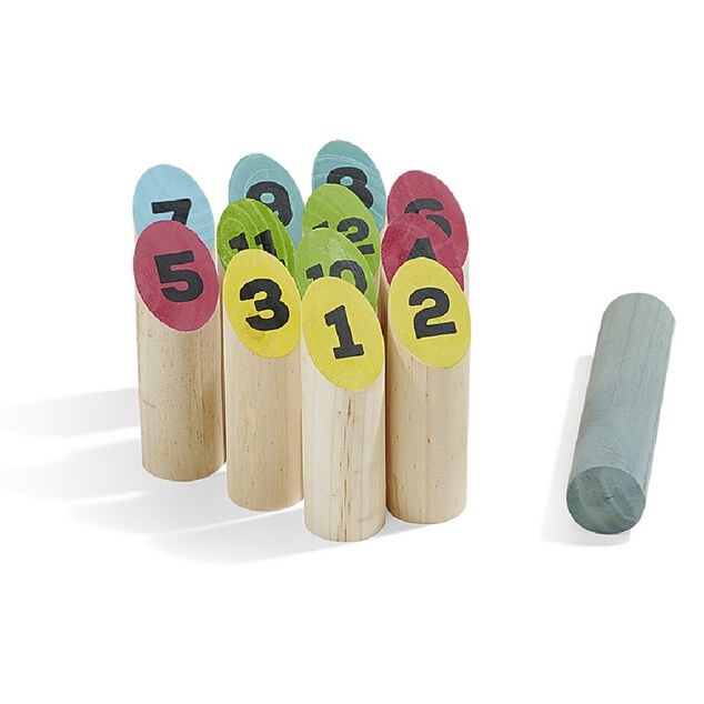 SPORTNOW Jeu De Quilles Finlandaises, Jeu De Plein Air En Bois De