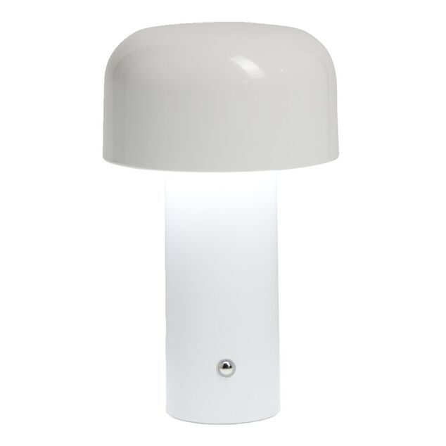 Lampe LED tactile rechargeable blanc &Oslash;12,5xH20,5cm