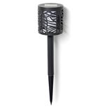 Borne solaire plastique ajour&eacute; noir H36,5cm