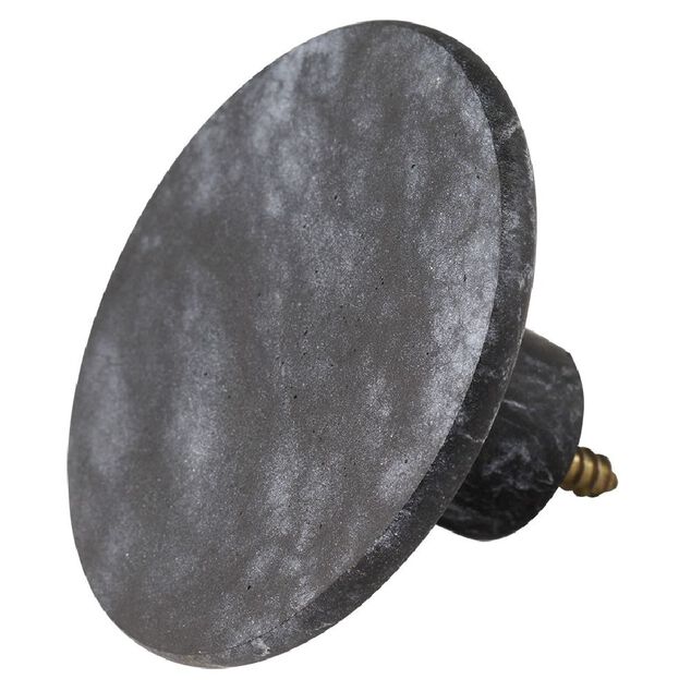 Pat&egrave;re murale ronde imitation marbre noir polyr&eacute;sine &Oslash;8cm