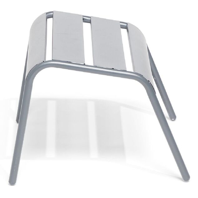 Repose-pied Fun m&eacute;tal gris 48x45xH32cm