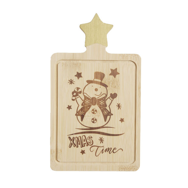 Planche apéro Noël en bambou 11x19cm (3 modèles)