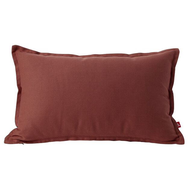 Housse de coussin coton Panama 30x50cm terracotta