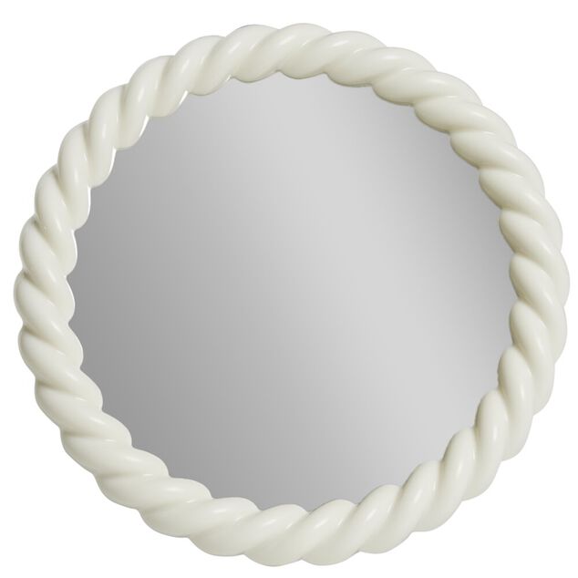 Miroir contour torsadé pastel Ø19cm (2 modèles)