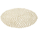 Set de table rond plastique doré ou argenté Ø38cm