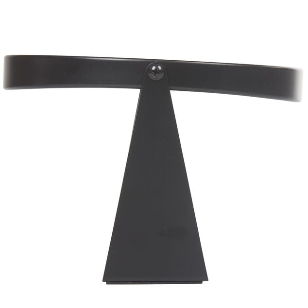 Miroir ovale &agrave; poser m&eacute;tal noir