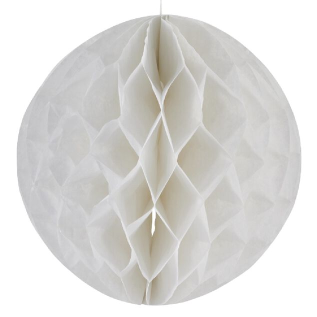 Suspension boule en papier blanc