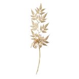 Branche d&eacute;corative No&euml;l fleur et baies dor&eacute;e