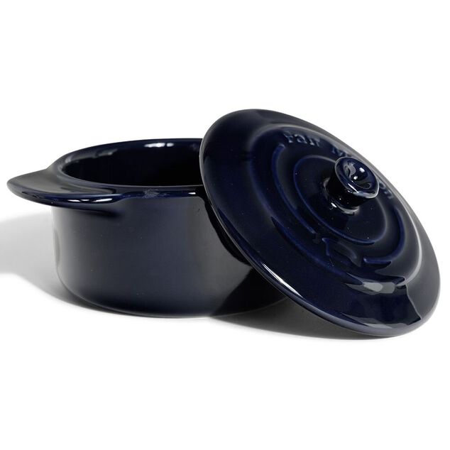 Mini cocotte individuelle en c&eacute;ramique avec couvercle (2 mod&egrave;les)