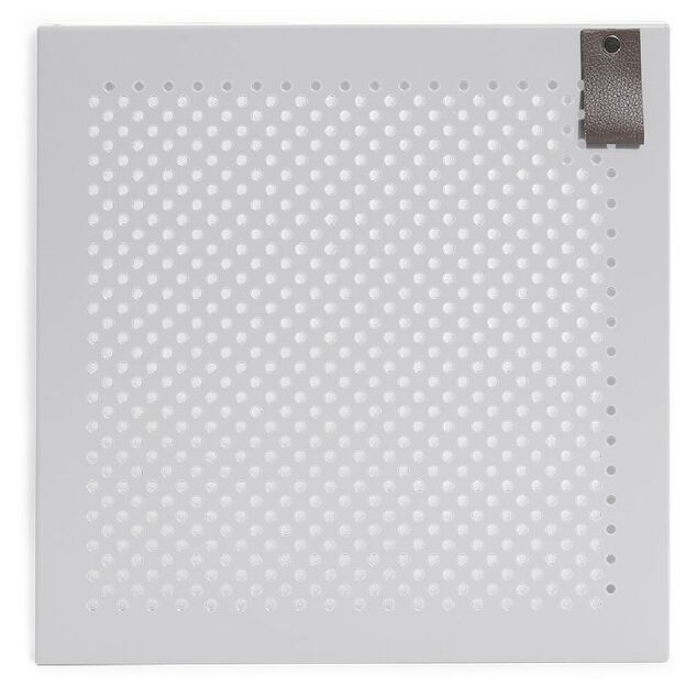 Porte Box Cube m&eacute;tal ajour&eacute; gris clair