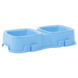Gamelle double bleue 2x500ml - plastique 31,8x16,6xH6,5cm