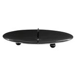 Support rond pour bougie en métal noir