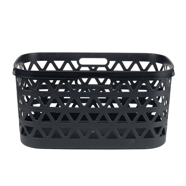 Pani&egrave;re &agrave; linge Oceanna plastique bleu 45L