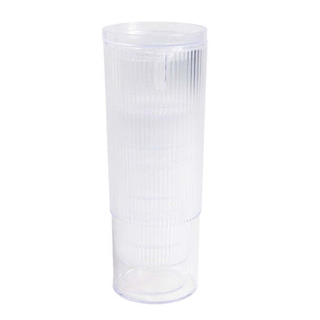 Carafe 1,1L + 4 verres 300mL polystyr&egrave;ne et silicone transparent