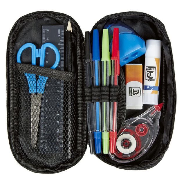 Trousse garnie noir 10 accessoires