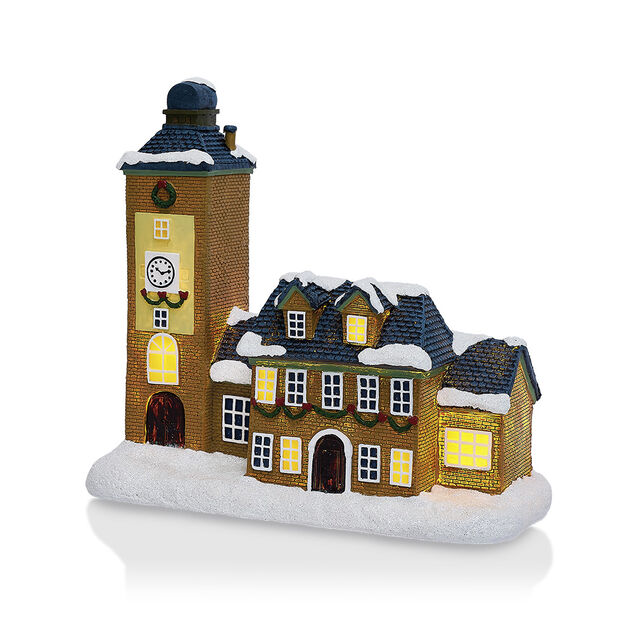 &Eacute;glise lumineuse de No&euml;l nordique H21,5cm