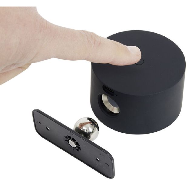 Applique murale nomade rechargeable noir Ø7,5x4,5cm