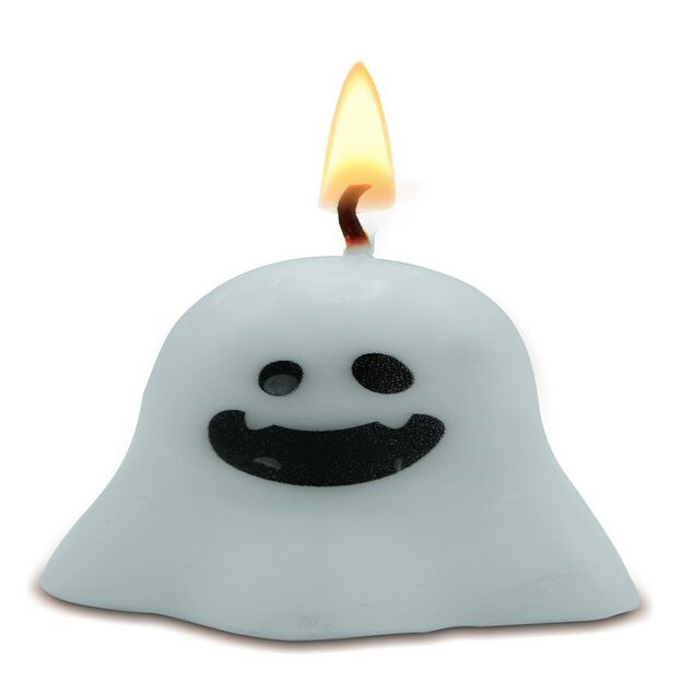 Bougie Halloween fant&ocirc;me blanc H6cm