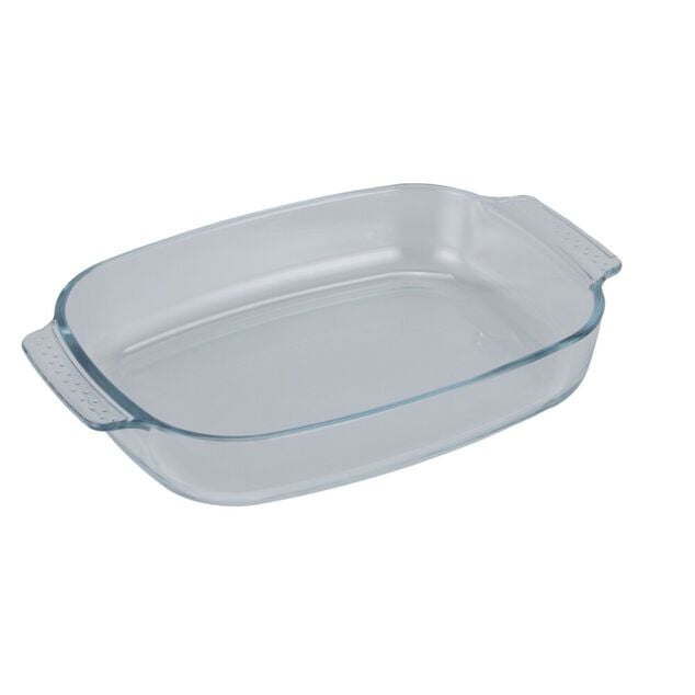 Plat &agrave; four rectangulaire x2 verre transparent 2L et 2,7L