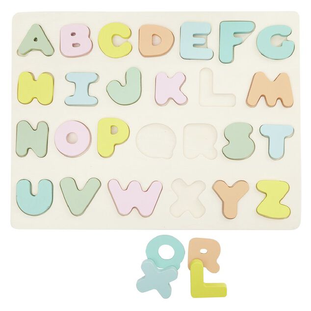Puzzle alphabet en bois 26 pi&egrave;ces