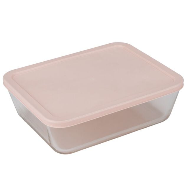 Bo&icirc;te de conservation x3 verre et plastique 820/1550/2650ml (2 mod&egrave;les vert ou rose)