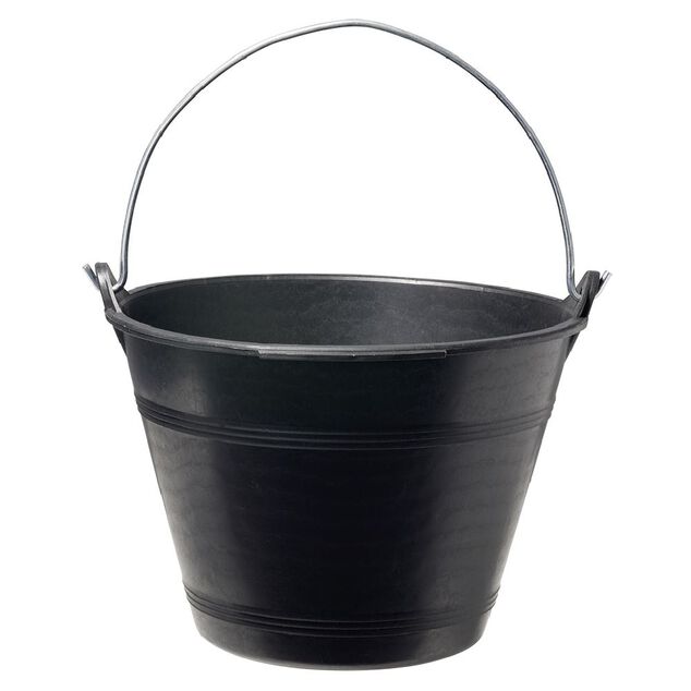 Seau plastique noir 12L &Oslash;35xH23cm