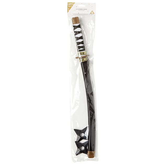 Kit d'accessoire ninja pour enfant avec sabre et 2 &eacute;toiles