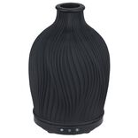Diffuseur huile essentielle Como&eacute; Mess&eacute;gu&eacute; en r&eacute;sine noire &Oslash;9xH17cm