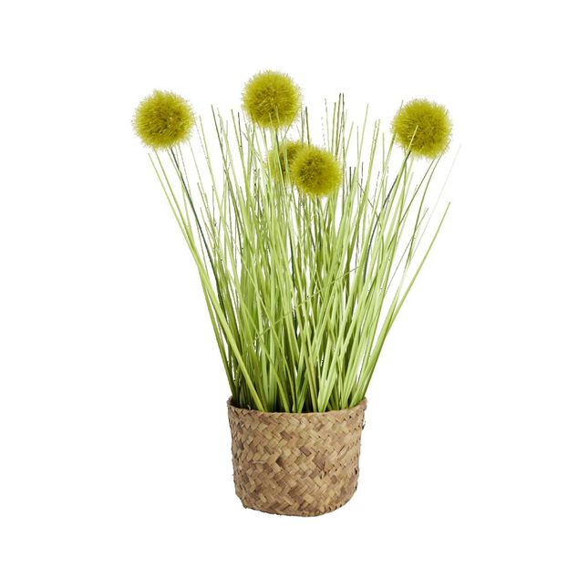 Gramin&eacute; artificiel en pot panier H25cm - 3 mod&egrave;les